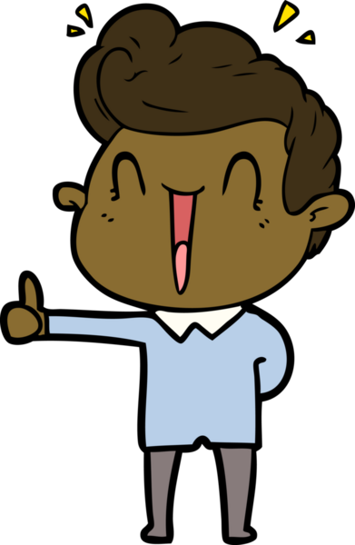 Bir insan tarafından çizilmiş heyecanlı bir çizgi film.