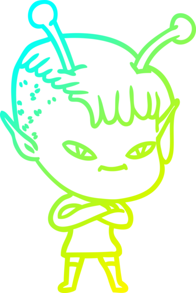 Bir insan tarafından çizilmiş, soğuk bir çizgi roman çizimi.