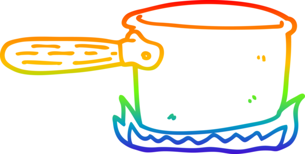 gökkuşağı gradyan çizgi çizimi bir insan tarafından çizilmiş bir yemek tavası