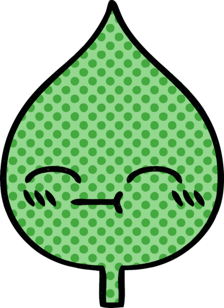 bir insan tarafından çizilmiş dışavurumsal yaprağın çizgi roman tarzı