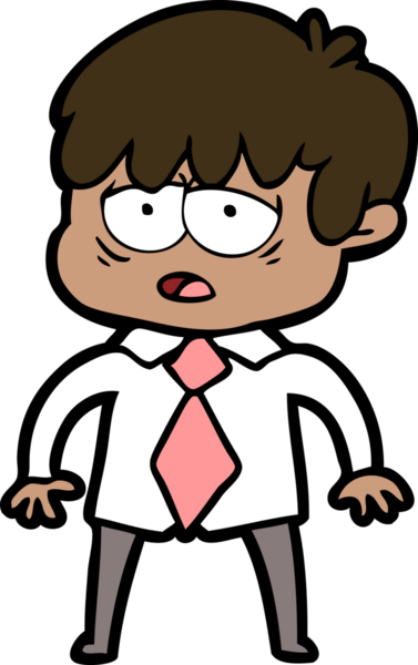 Bir insan tarafından çizilmiş bitkin çocuk çizgi filmi.