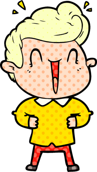 Bir insan tarafından çizilmiş heyecanlı bir çizgi film.