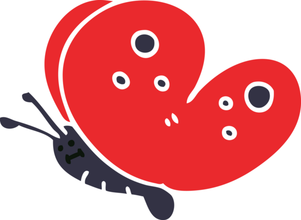 Bir insan tarafından çizilmiş garip bir kelebek çizimi.