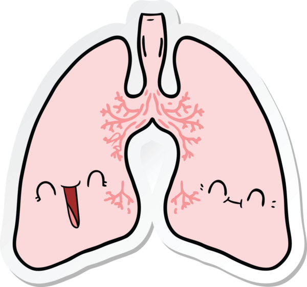 Bir insan tarafından çizilmiş bir karikatür akciğerinin çıkartması.