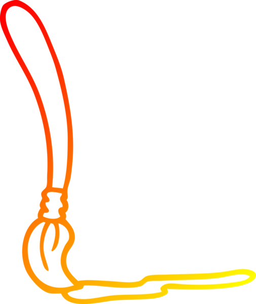 Bir insan tarafından çizilmiş karikatür fırçasının sıcak gradyan çizimi