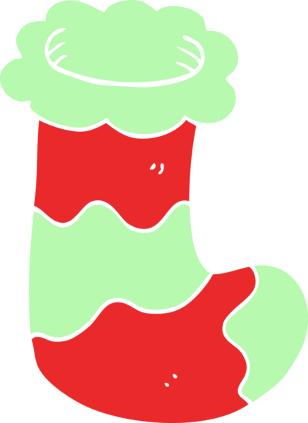 Bir insan tarafından çizilmiş karalama Noel çorabı.