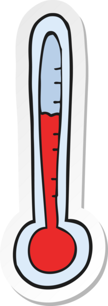 Bir insan tarafından çizilmiş karikatür sıcaklık göstergesi.