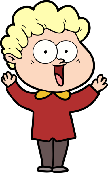 Bir insan tarafından çizilmiş mutlu bir adam.