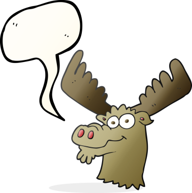 Bir insan tarafından çizilmiş serbest konuşma kabarcığı çizgi film geyiği