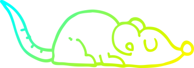 Bir insan tarafından çizilmiş barışçıl bir farenin soğuk çizgi çizimi