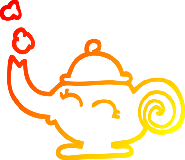 Bir insan tarafından çizilmiş çizgi film lambası çizimi.