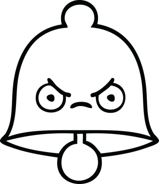 Bir insan tarafından çizilmiş bir çanın çizgi çizimi