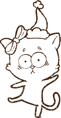 Noel Kedi Kömürü Bir insan tarafından çizilmiş