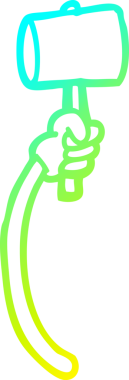 Bir insan tarafından çizilmiş soğuk gradyan çizgi çizimi.