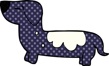 Bir insan tarafından çizilmiş karalama köpeği.