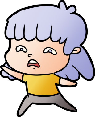 Bir insan tarafından çizilmiş endişeli bir karikatür.