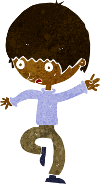 Bir insan tarafından çizilmiş panikleyen bir karikatür.