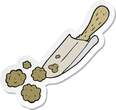 Bir insan tarafından çizilmiş kürek çıkartması.