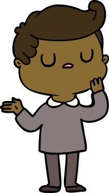 Bir insan tarafından çizilen karikatürist.