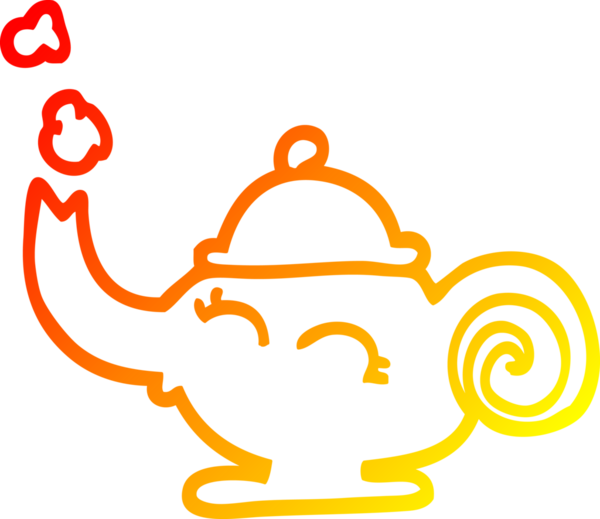 Bir insan tarafından çizilmiş çizgi film lambası çizimi.