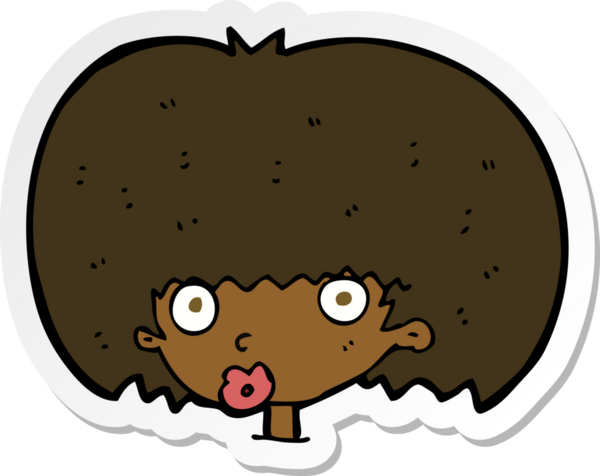 Bir insan tarafından çizilmiş bir karikatür çıkartması.