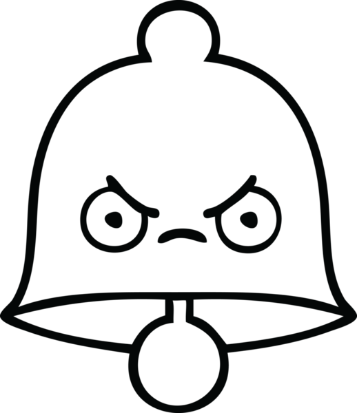 Bir insan tarafından çizilmiş bir çanın çizgi çizimi