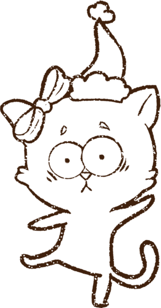 Noel Kedi Kömürü Bir insan tarafından çizilmiş