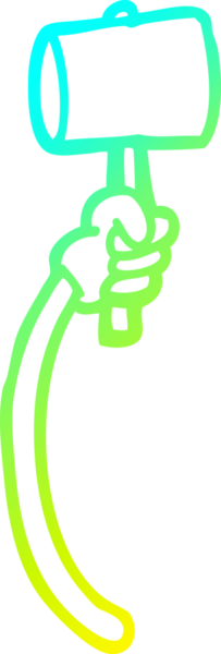 Bir insan tarafından çizilmiş soğuk gradyan çizgi çizimi.