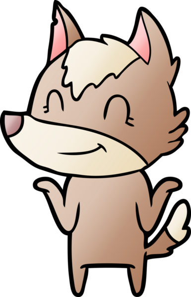 Bir insan tarafından çizilmiş dost canlısı bir kurt.