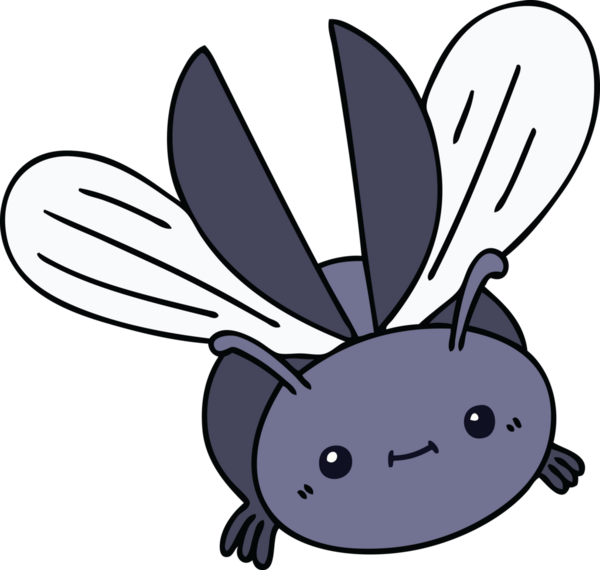 Bir insan tarafından çizilmiş el çizimi, uçan böcek.