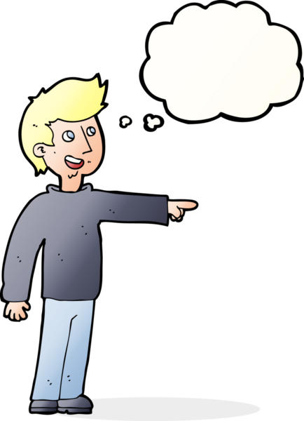 çizgi film mutlu adam bir insan tarafından çizilmiş düşünce balonuyla işaret ve kahkaha