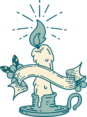 Bir insan tarafından çizilmiş, dövme stili ürkütücü erime mumlu parşömen.