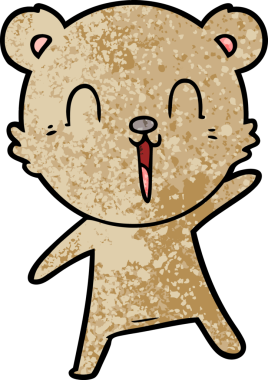 Bir insan tarafından çizilmiş bir çizgi film karakteri.