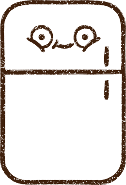 Bir insan tarafından çizilmiş buzdolabı kömürü çizimi