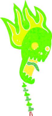 Bir insan tarafından çizilmiş ürkütücü bir kafatası.