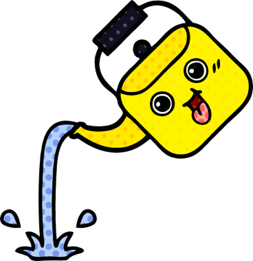 Bir insan tarafından çizilmiş bir çaydanlık çizgi filmi.