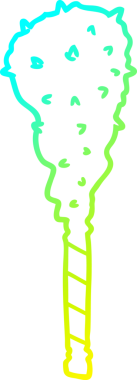 Bir insan tarafından çizilmiş ilkel bir kulübün soğuk gradyan çizimi