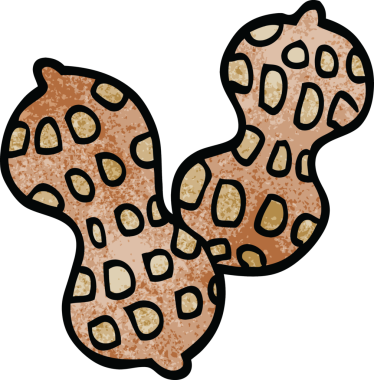 Bir insan tarafından çizilmiş karikatür fıstığı.