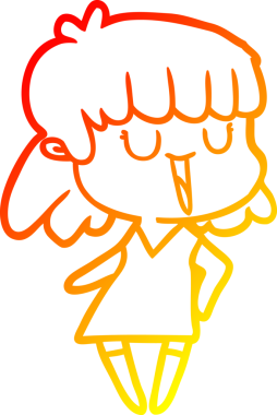 Bir insan tarafından çizilmiş bir karikatür kadın çizimi