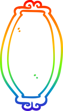 gökkuşağı gradyan çizgisi bir insan tarafından çizilmiş bir çizgi ayna