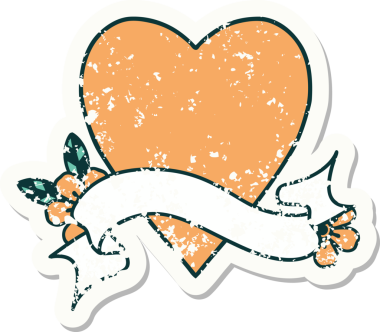 Bir insan tarafından çizilmiş eski bir kalp amblemi.