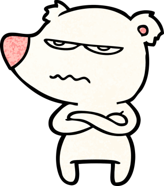 Bir insan tarafından çizilmiş kutup ayısı karikatürü