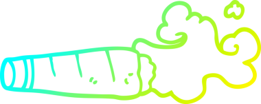 Bir insan tarafından çizilmiş puro içen bir çizgi film çizimi.