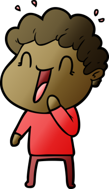 Bir insan tarafından çizilmiş mutlu bir adam.