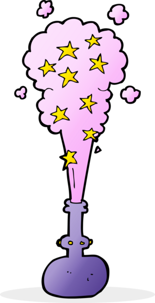 bir insan tarafından çizilmiş sihirli iksir.