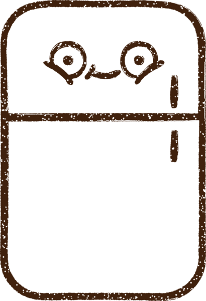 Bir insan tarafından çizilmiş buzdolabı kömürü çizimi