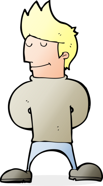 Bir insan tarafından çizilmiş mutlu bir adam.