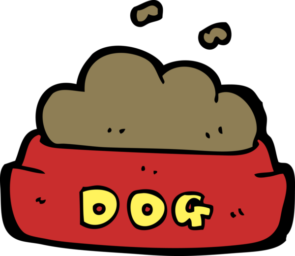 Bir insan tarafından çizilmiş çizgi film köpek maması.