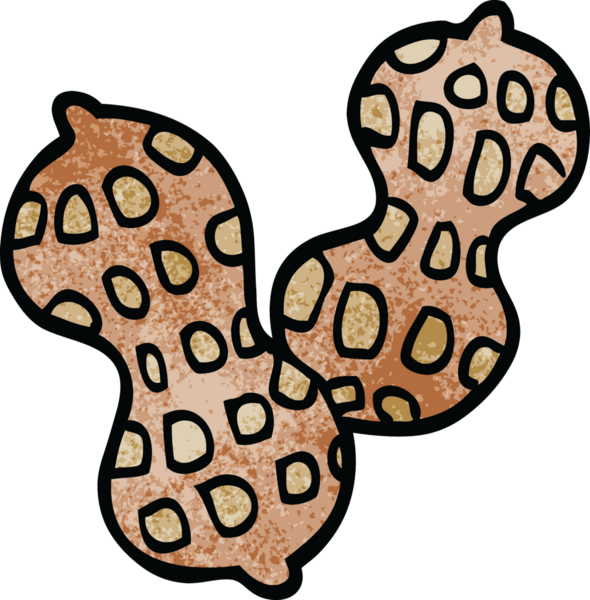 Bir insan tarafından çizilmiş karikatür fıstığı.