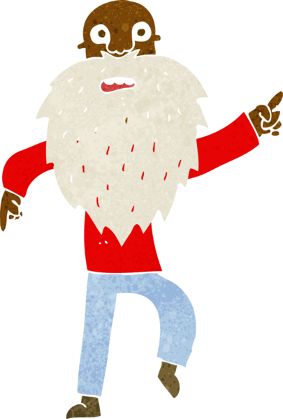 Çizgi film bir insan tarafından çizilmiş yaşlı bir adam stresli